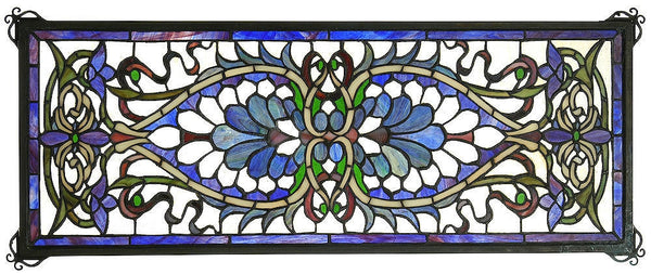 Antoinette Transom Stained Glass Window by Meyda Lighting, 29x11