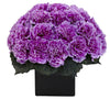 1372-PP Purple Carnation Silk Arrangement w/Planter 10 colors by Nearly Natural | 11"