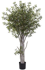 5439 Olive Artificial Silk Tree with Planter by Nearly Natural | 6 feet