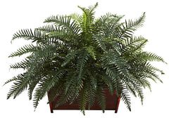 6804 River Fern Artificial Silk Plant with Planter by Nearly Natural | 43"
