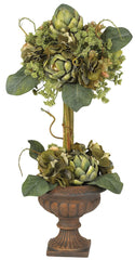 4633 Artichoke Silk Topiary Arrangement by Nearly Natural | 24 inches
