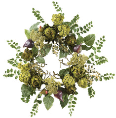 4684 Artichoke Artificial Silk Wreath by Nearly Natural | 20 inches
