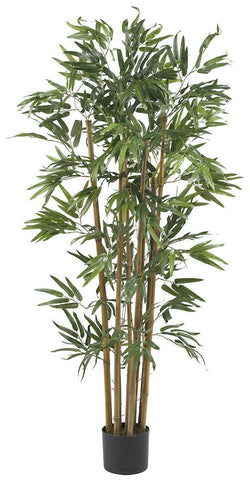 5280 Bambusa Bamboo Artificial Tree with Planter by Nearly Natural | 4 feet