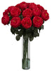 1219-RD Red Fancy Silk Roses in Water in 6 colors by Nearly Natural | 31 inches