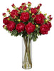 1231-RD Red Giant Silk Peony in Water in 3 colors by Nearly Natural | 38 inches