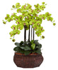 1201-GR Green Large Phalaenopsis Silk Orchid in 8 colors by Nearly Natural | 30"