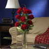 1206 Silk Roses in Water w/Cylinder Vase by Nearly Natural | 27 inches