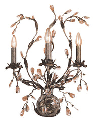 8050/3 Circeo 3-Light Sconce in Deep Rust with Crystal ELK Lighting