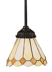 078-TB-05 Amber Diamond Mix-N-Match 1-Light Tiffany-Style Pendant ELK Lighting