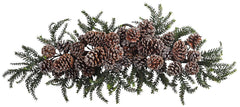 4886 Iced Pine Cone Artificial Holiday Swag by Nearly Natural | 28 inches