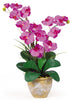 1026-OR Orchid Double Phalaenopsis Silk Orchid in 8 colors by Nearly Natural | 25"