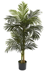 5358 Golden Cane Palm Silk Tree with Planter by Nearly Natural | 5 feet