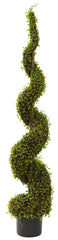 5353 Muehlenbeckia Silk Spiral Topiary Tree by Nearly Natural | 4 feet
