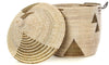 sen13a Black & White Tribal Design Traditional Laundry Hamper Storage Basket | Senegal Fair Trade by Swahili Imports