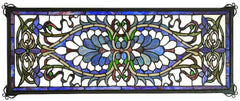 78104 Antoinette Transom Stained Glass Window by Meyda Lighting | 29x11"
