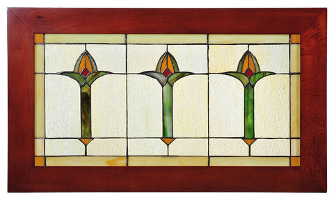 97961 Arts & Crafts Bud Stained Glass Window by Meyda Lighting | 24x14"