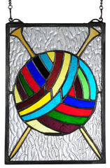 68900 Ball of Yarn & Needles Stained Glass by Meyda Lighting | 6.25x8.9"