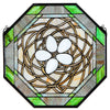 37532 Bird's Nest Octagon Stained Glass Window by Meyda Lighting | 19x19"