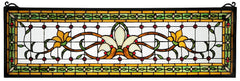 119444 Fairytale Honey Transom Stained Glass by Meyda Lighting | 33x10 inches