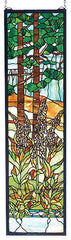 74037 Foxgloves Stained Glass Window by Meyda Lighting | 12x44 inches