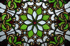 107223 Front Hall Floral Green Stained Glass by Meyda Lighting | 24.5 inches