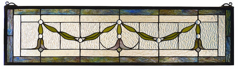 98102 Garland Swag Stained Glass Window by Meyda Lighting | 31.5x8 inches
