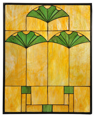 108947 Ginkgo Stained Glass Window by Meyda Lighting | 20x25 inches
