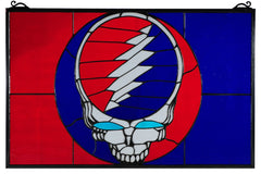 141459 Greatful Dead Stained Glass Window by Meyda Lighting | 28x18 inches