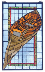 21439 Guideboat Stained Glass Window by Meyda Lighting | 15x25 inches