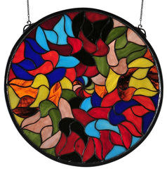 32068 Jeff Cohen Mandala Stained Glass Window by Meyda Lighting | 18 inches