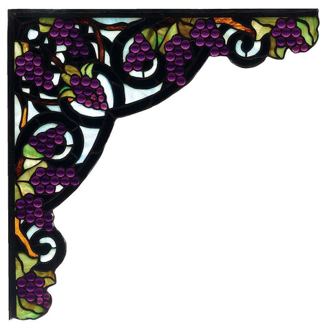 67140 Jeweled Grape Ebony Stained Glass Bracket by Meyda Lighting | 13"