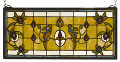 98451 Lancaster Stained Glass Window by Meyda Lighting | 22x10 inches