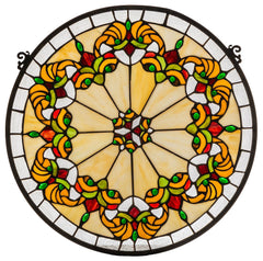 127115 Middleton Beige Stained Glass Window by Meyda Lighting | 19x18 inches