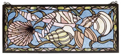 36431 Seashell Stained Glass Window by Meyda Lighting | 24x10 inches
