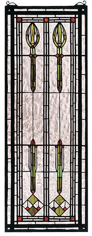 68020 Spear of Hastings Stained Glass Window by Meyda Lighting | 11x30"