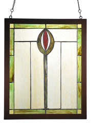 98100 Spear Stained Glass Window by Meyda Lighting | 14x17 inches