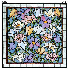 66278 Sugar Magnolia Stained Glass Window by Meyda Lighting | 22 inches