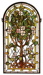 99049 Tree of Life Arch Stained Glass Window by Meyda Lighting | 15x29"