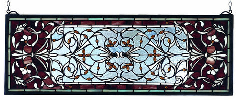 98059 Versailles Transom Stained Glass by Meyda Lighting | 28x10 inches