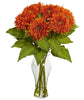 1360-OR Orange Artificial Sunflowers in Diva Vase 5 colors by Nearly Natural | 22.5"