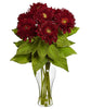 1360-RD Red Artificial Sunflowers in Diva Vase 5 colors by Nearly Natural | 22.5"