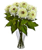 1360-WH White Artificial Sunflowers in Diva Vase 5 colors by Nearly Natural | 22.5"