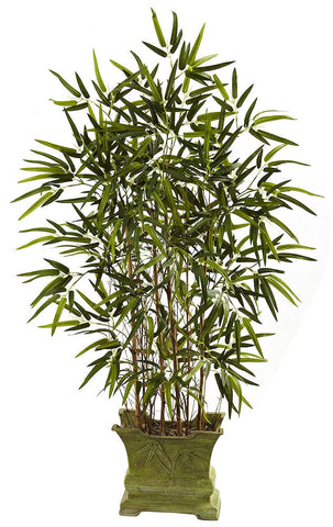 5419 Bamboo Artificial Plant with Planter by Nearly Natural | 45 inches