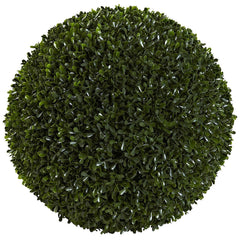 6808 Boxwood Indoor Outdoor Silk Ball Topiary Plant by Nearly Natural | 14"