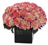 1372-CP Cream Pink Carnation Silk Arrangement w/Planter 10 colors by Nearly Natural | 11"