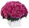 1372-DP Dark Pink Carnation Silk Arrangement w/Planter 10 colors by Nearly Natural | 11"