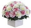 1372-MW Mauve White Carnation Silk Arrangement w/Planter 10 colors by Nearly Natural | 11"
