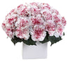 1372-WM White Mauve Carnation Silk Arrangement w/Planter 10 colors by Nearly Natural | 11"