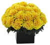 1372-YL Yellow Carnation Silk Arrangement w/Planter 10 colors by Nearly Natural | 11"