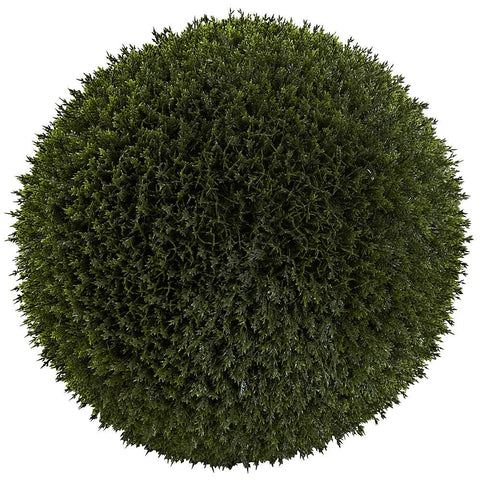 6807 Cedar Indoor Outdoor Silk Ball Topiary Plant by Nearly Natural | 14"